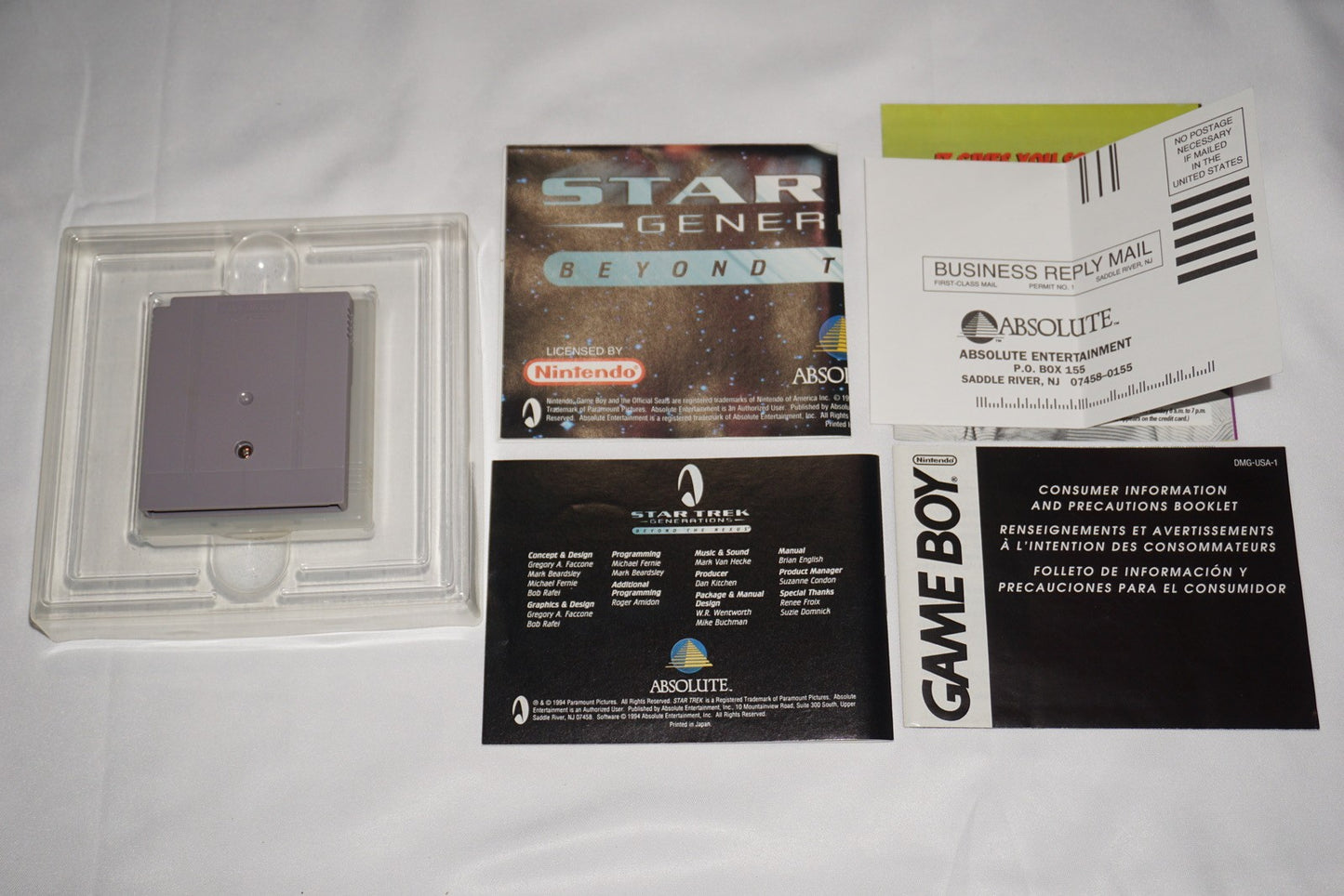 Star Trek Generations Beyond the Nexus (Game Boy Gameboy) Complete w/ Reg CIB