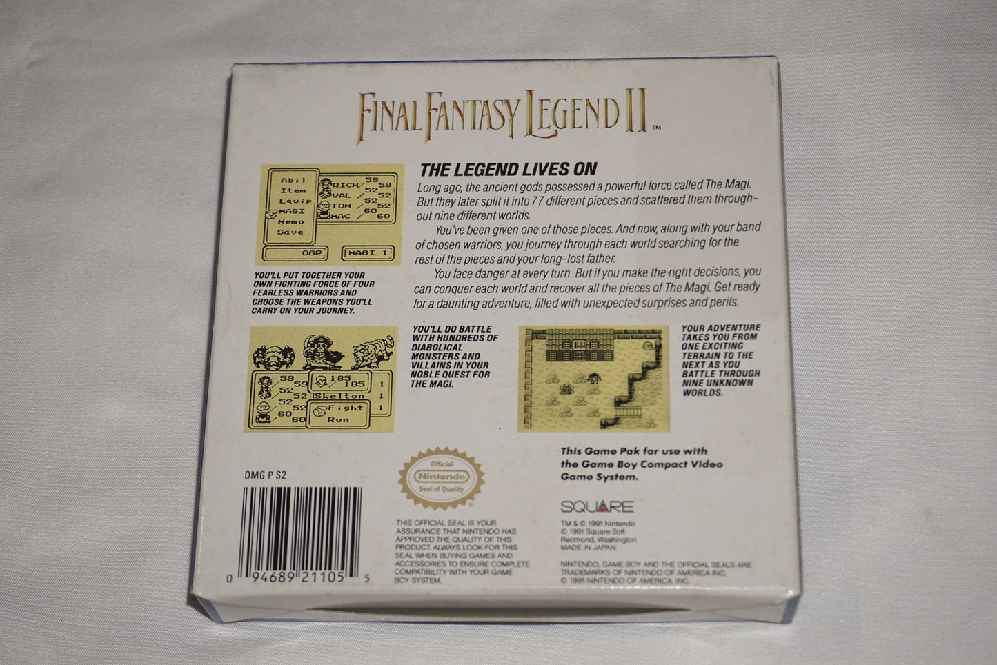 Final Fantasy Legend II 2 (Nintendo Game Boy Gameboy) Complete w/ Chart CIB