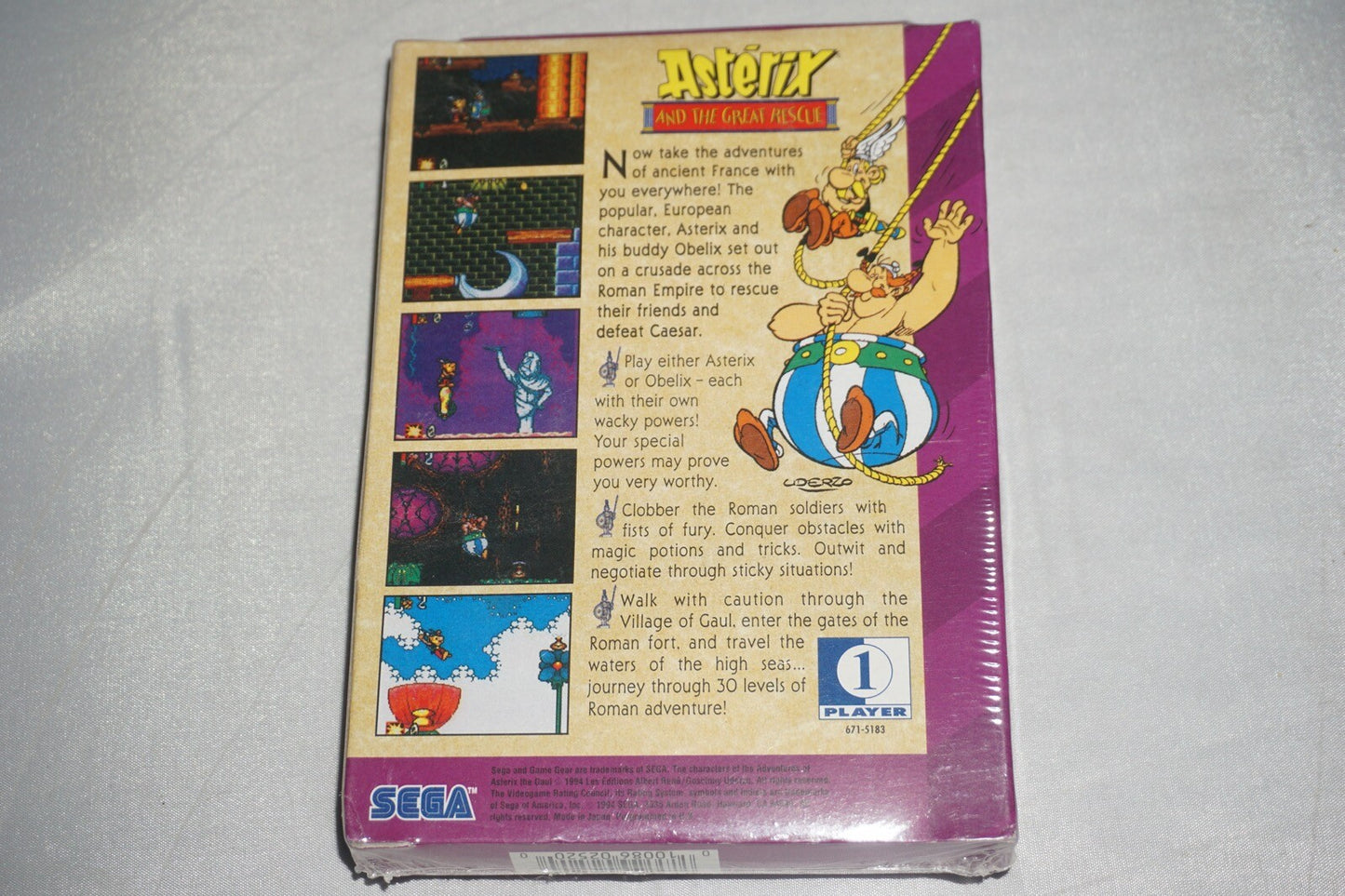 Asterix and the Great Rescue (Sega Game Gear) NEW Factory Sealed