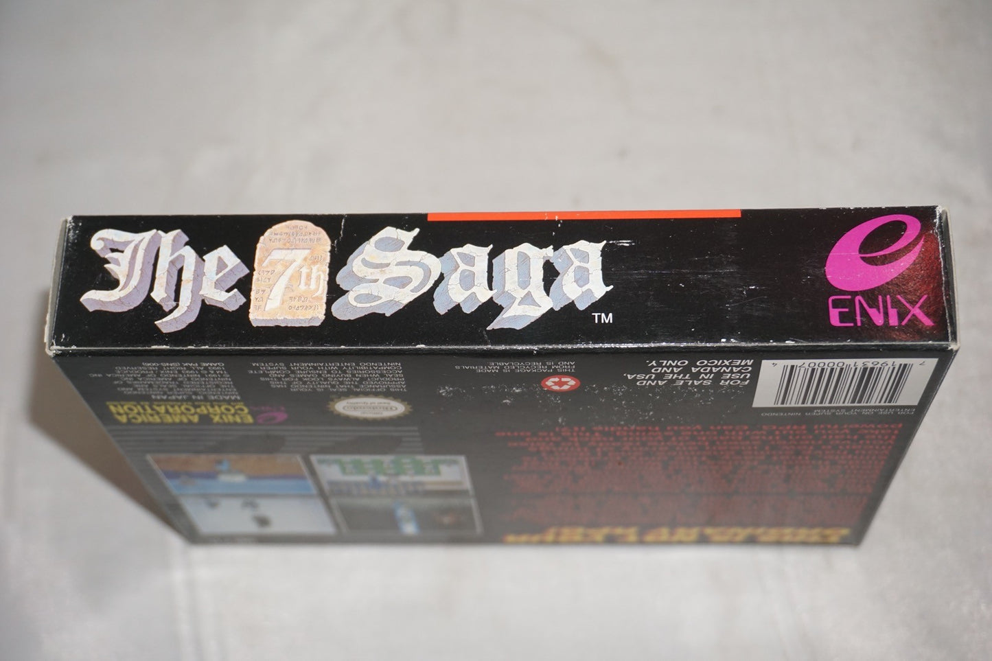 7th Saga (Super Nintendo SNES) Complete in Box w/ Map & Reg Card CIB