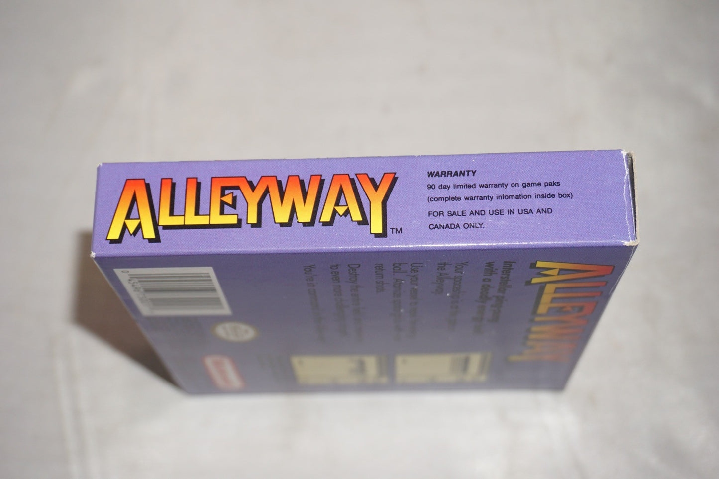 Alleyway (Nintendo Gameboy Game Boy GB) Complete CIB Near Mint