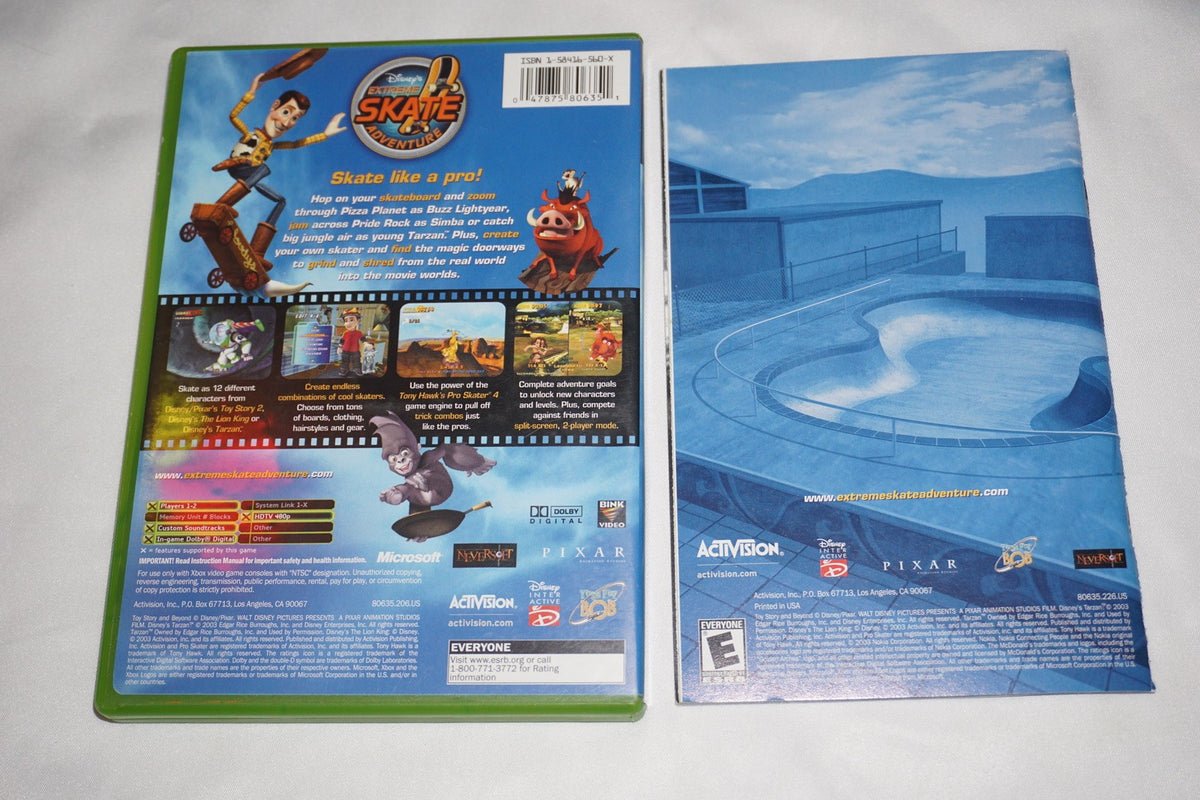 Disney Extreme Skate Adventure (Microsoft Xbox) Complete w/ Reg Card