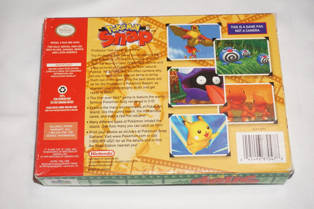 Pokemon Snap (Nintendo 64 N64) Complete in Box CIB