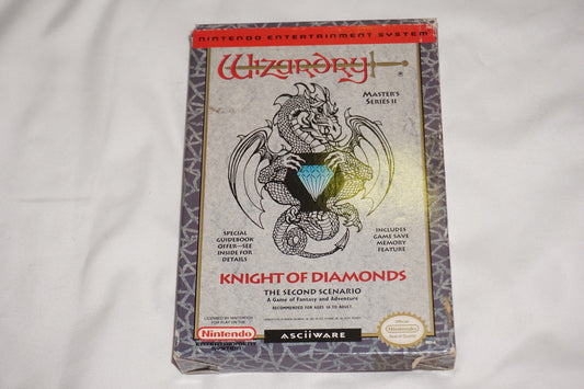 Wizardry: Knight of Diamonds Second Scenario (Nintendo NES) Complete in Box CIB