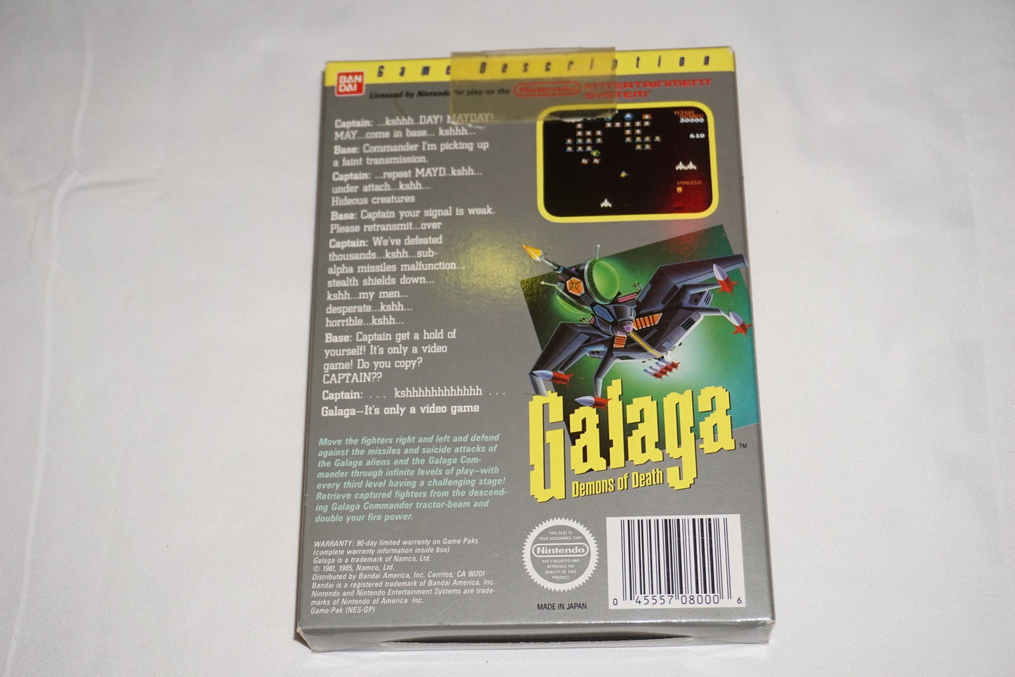 Galaga Demons of Death (Nintendo NES) Complete in Box CIB
