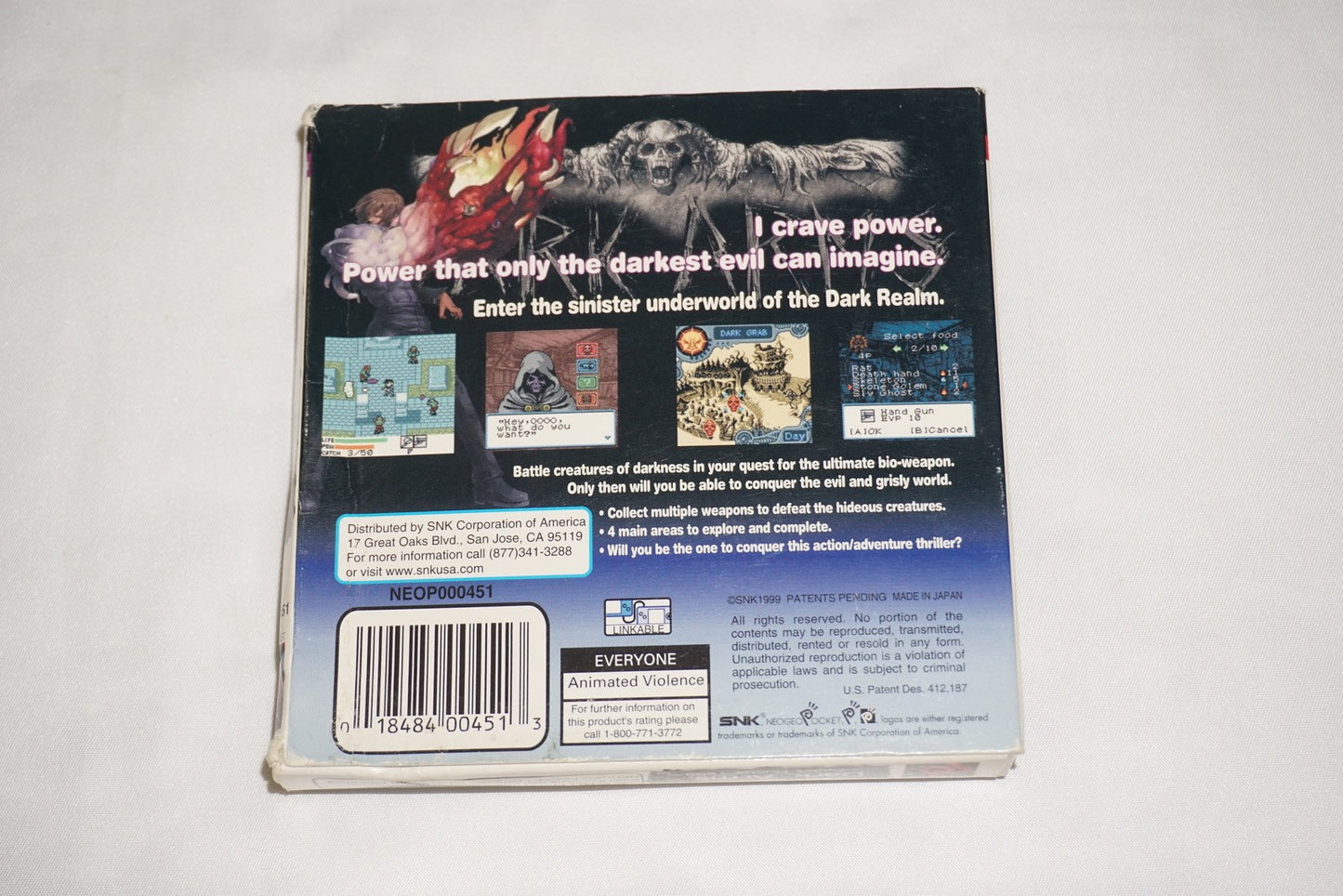 Dark Arms: Beast Buster 1999 (Neo Geo Pocket Color) Complete