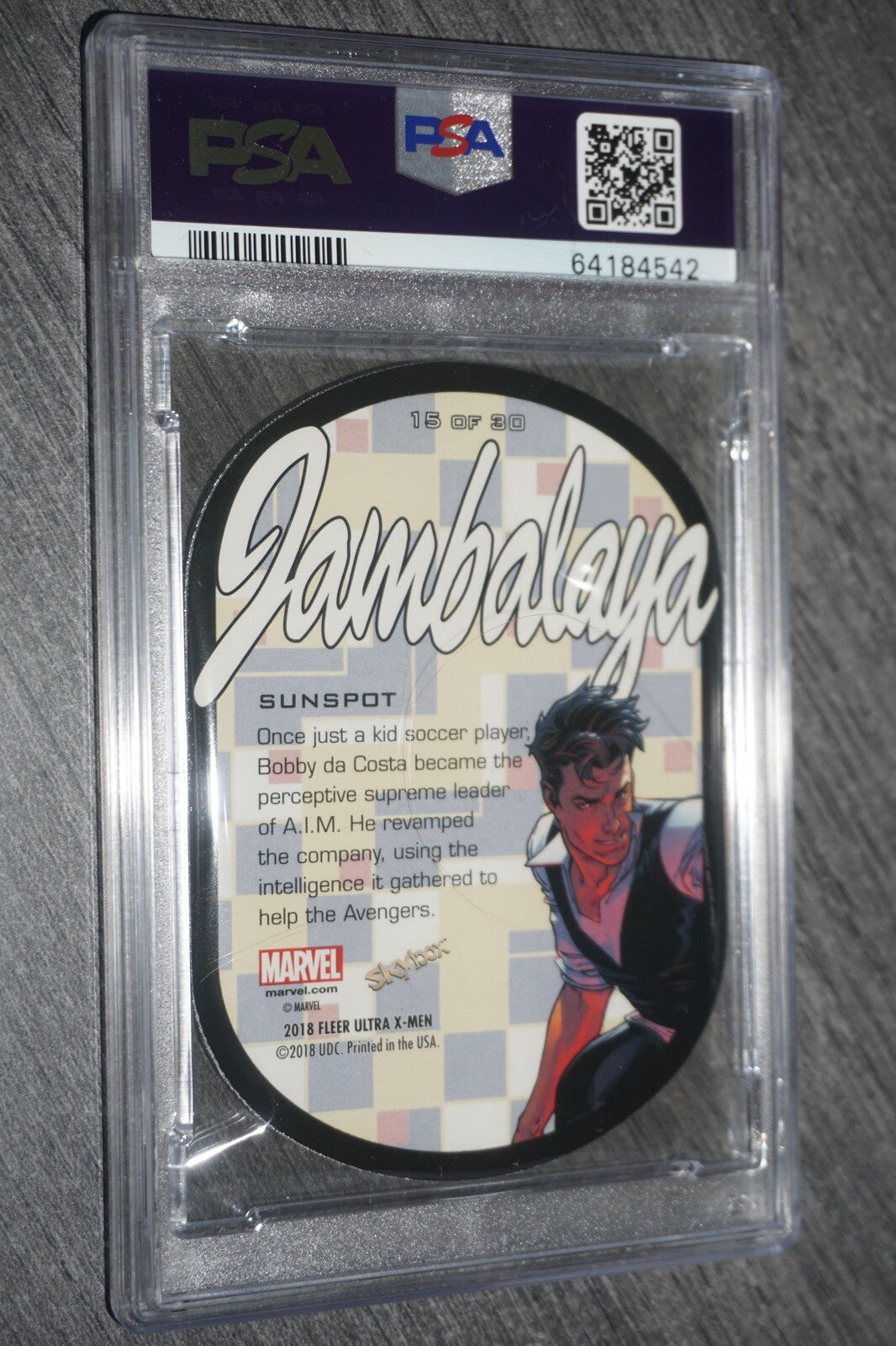 Sunspot 2018 Fleer Ultra X-Men Jambalaya #15 Mint Psa 9
