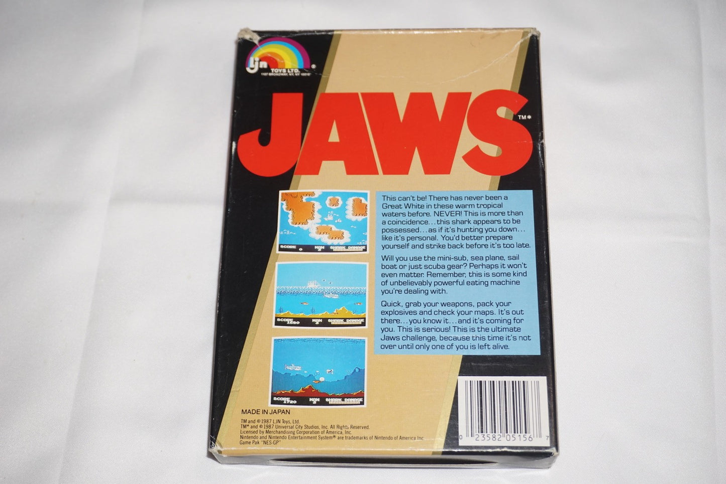 Jaws 5 Screw Circle Round Seal (Nintendo NES) Complete in Box CIB