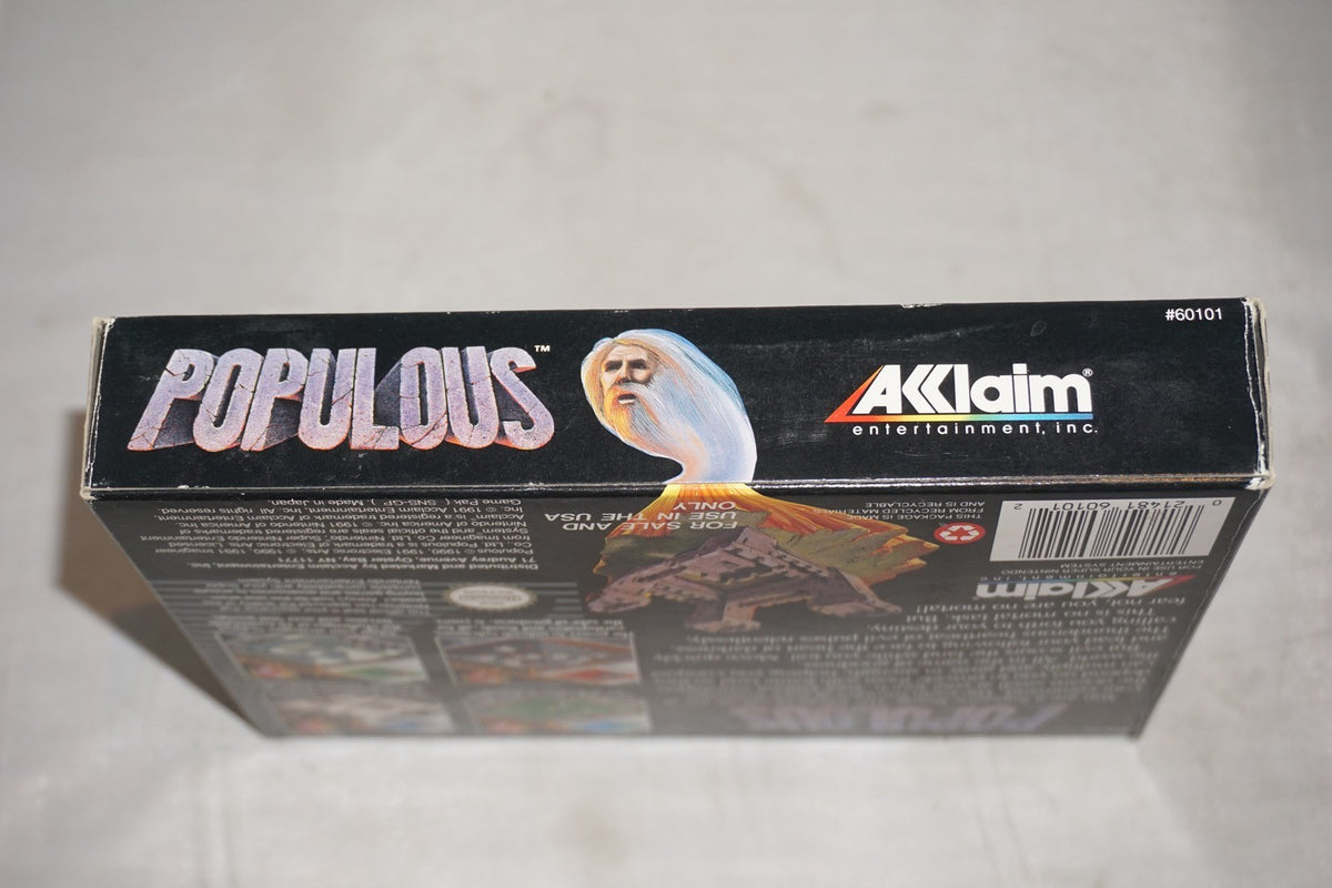 Populous (Super Nintendo SNES) Complete in Box CIB