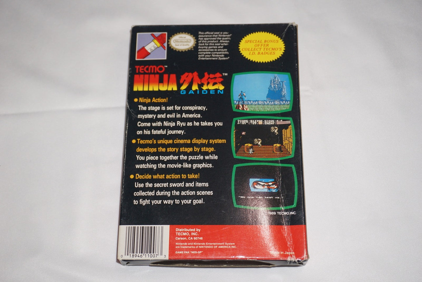 Ninja Gaiden 1 (Nintendo NES) Complete in Box CIB
