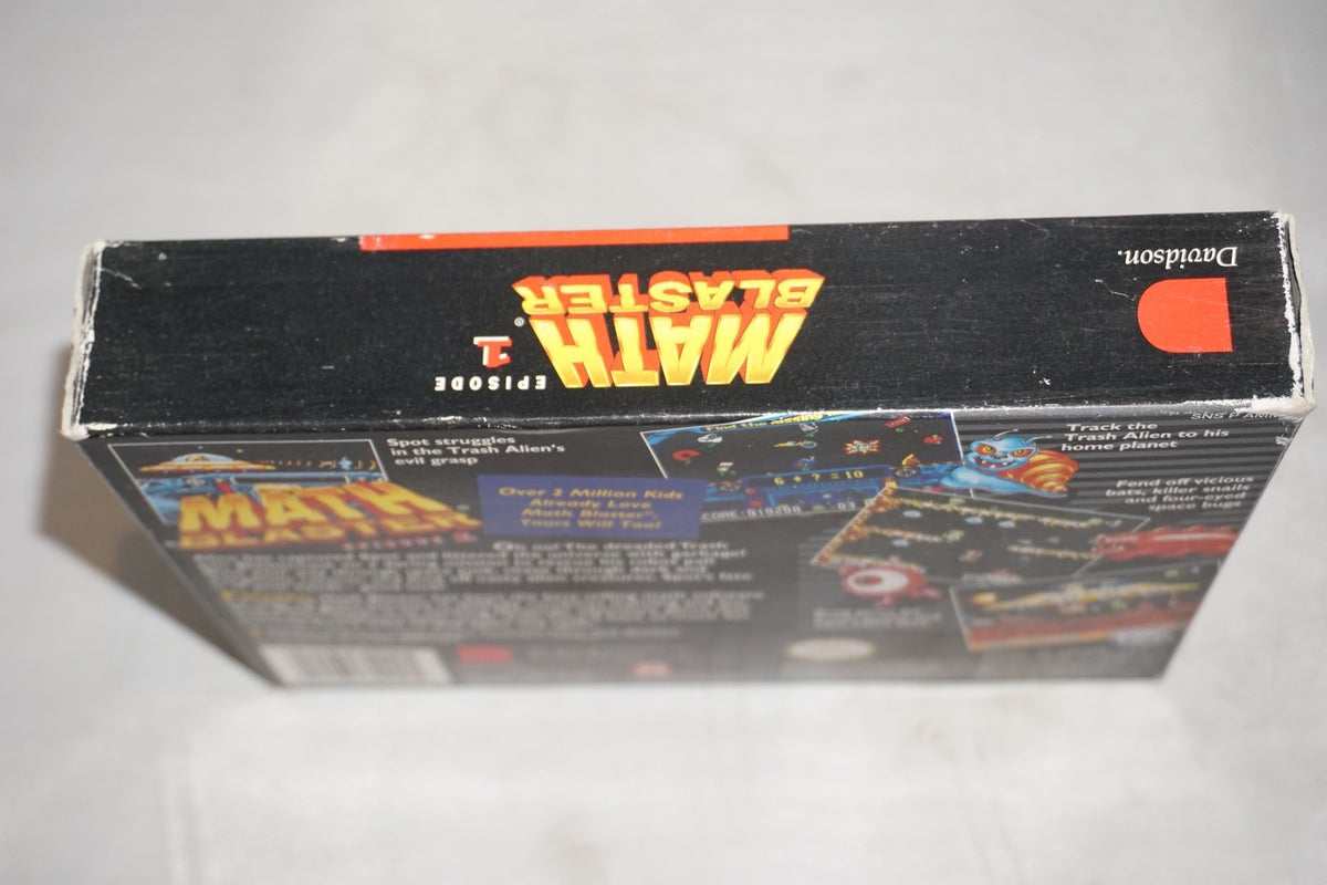 Math Blaster Episode One 1 (Super Nintendo SNES) Complete in Box CIB