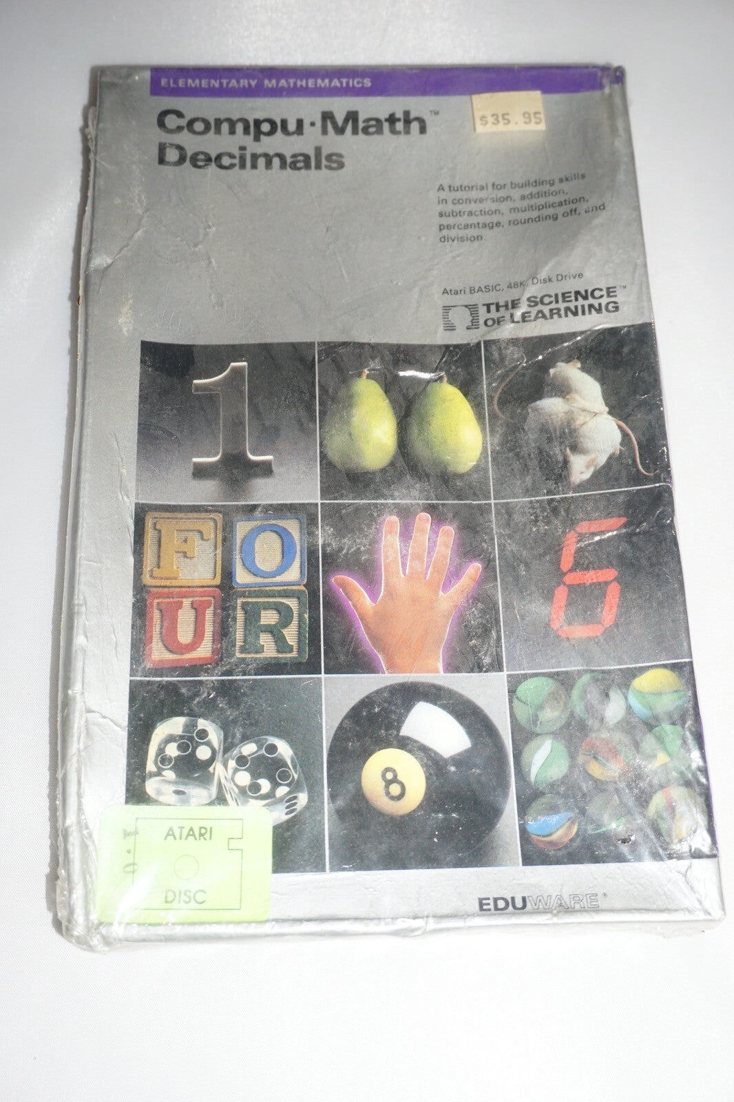 Compu Math Decimals (Atari 400/800 Disk) NEW Sealed