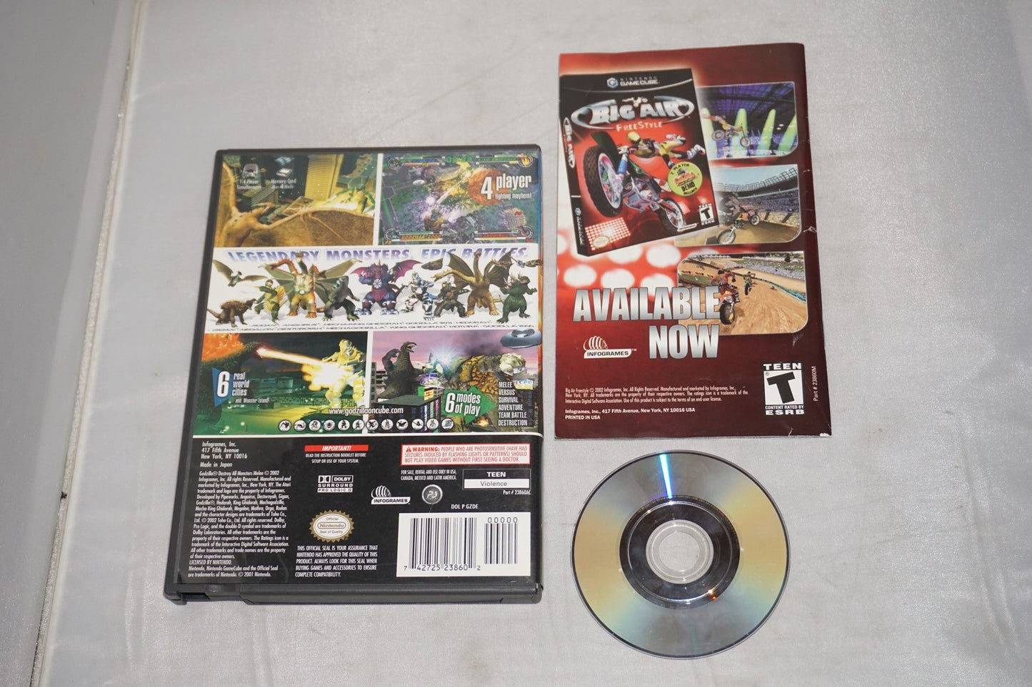 Godzilla Destroy All Monsters Melee (Nintendo Gamecube) Complete