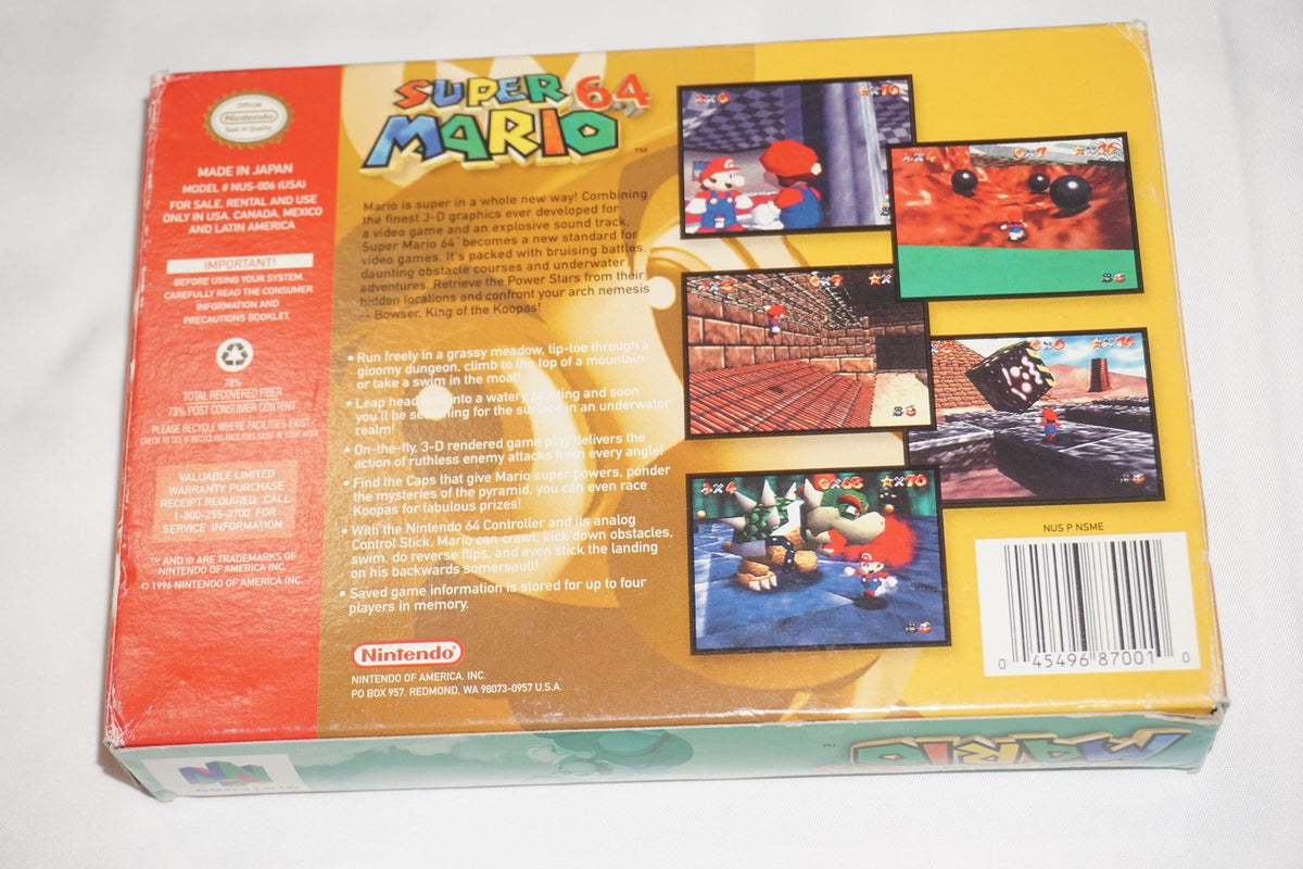 Super Mario 64 (Nintendo 64 N64) Complete in Box CIB Authentic