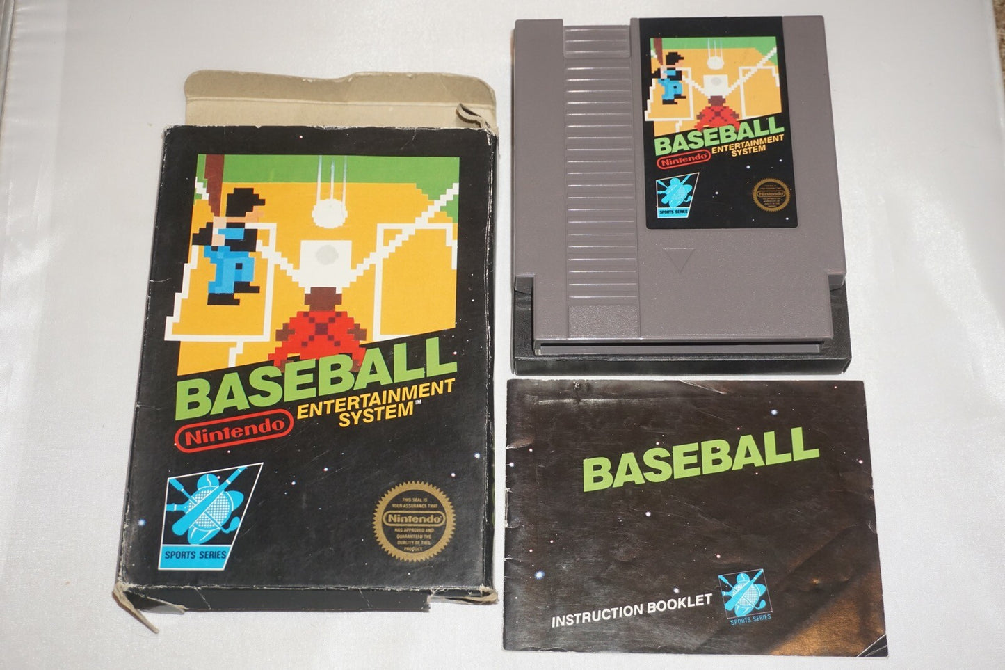Baseball HANGTAB (Nintendo NES) Complete in Box CIB #3