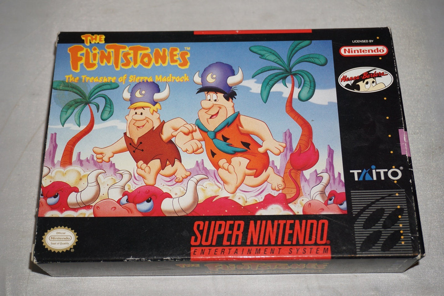 Flintstones Treasure of the Sierra Madrock (Super Nintendo SNES) with Box