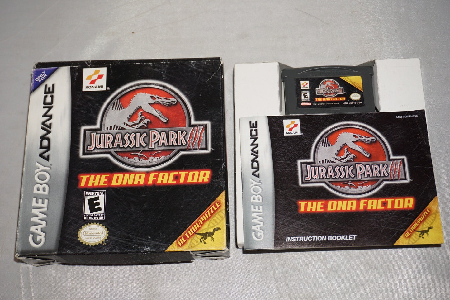 Jurassic Park III 3 DNA Factor (Gameboy Advance GBA Boy) Complete CIB Authentic