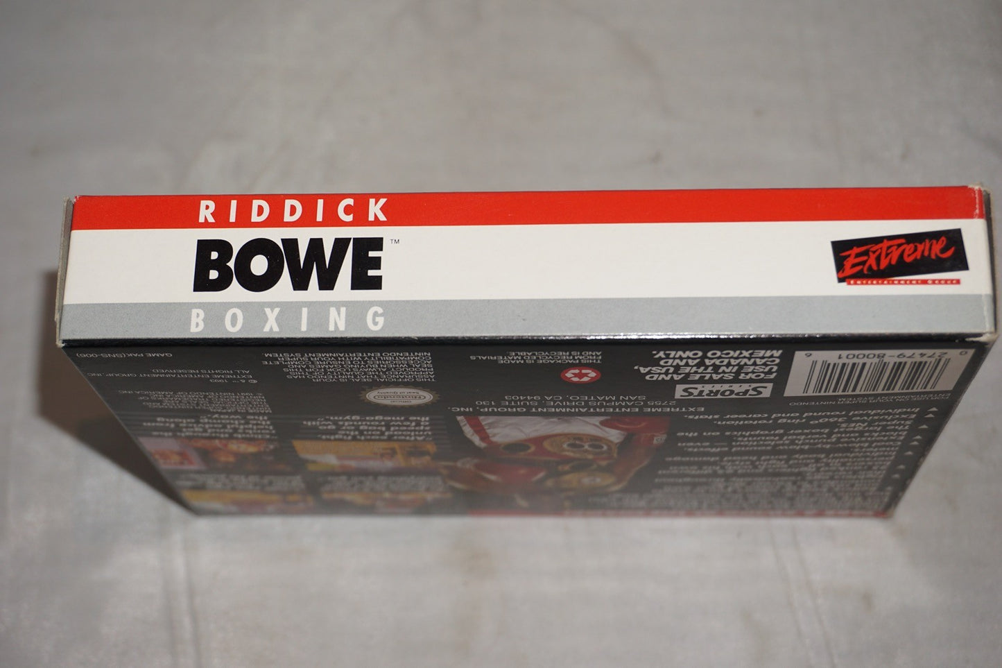 Riddick Bowe Boxing (Super Nintendo SNES) Complete in Box CIB