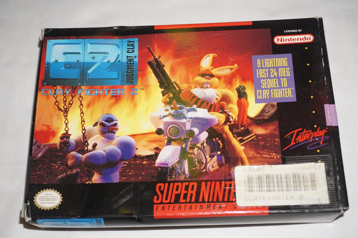 C2: Judgment Clay Clayfighter 2 (Super Nintendo SNES) Complete in Box CIB