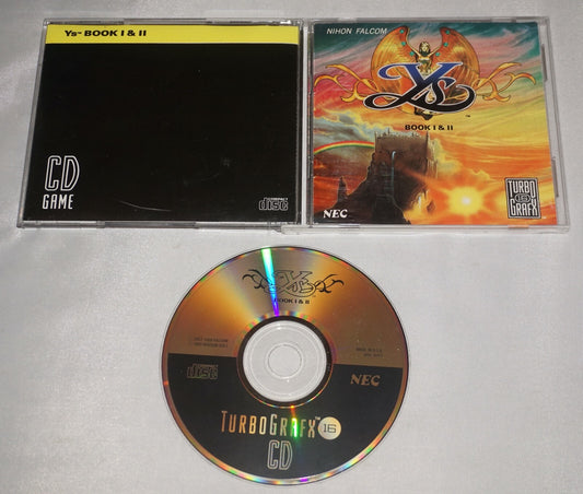 Ys Book I & II 1 2 (Turbo Grafx CD) Complete in Case Turbografx