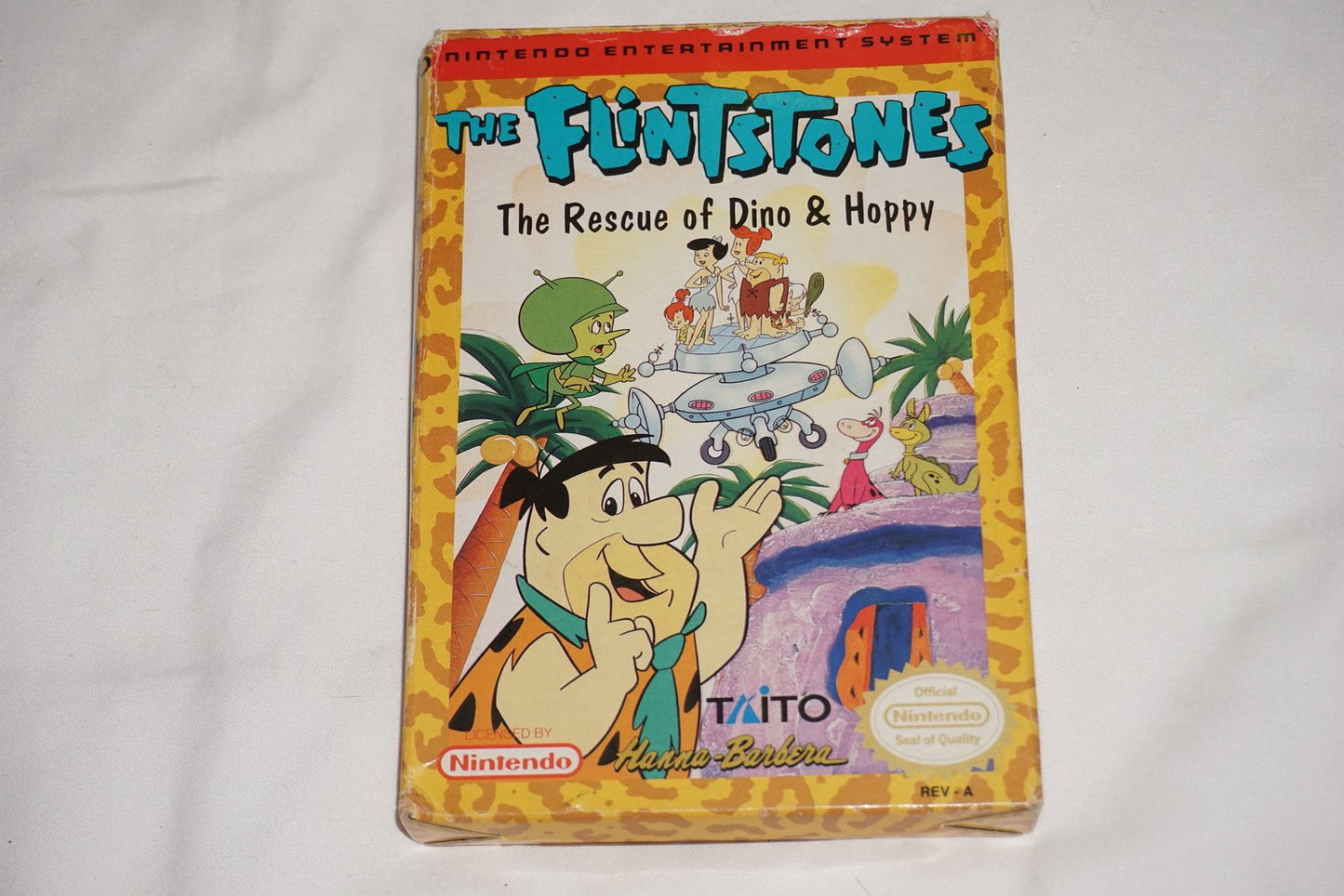 Flintstones The Rescue of Dino & Hoppy (Nintendo NES) Complete in Box CIB