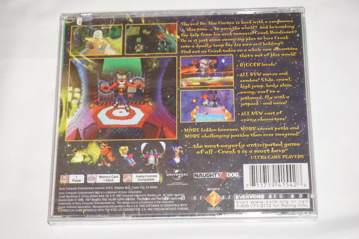 Crash Bandicoot 2 Cortex Strikes GH (Sony Playstation 1 ps1) NEW Factory Sealed