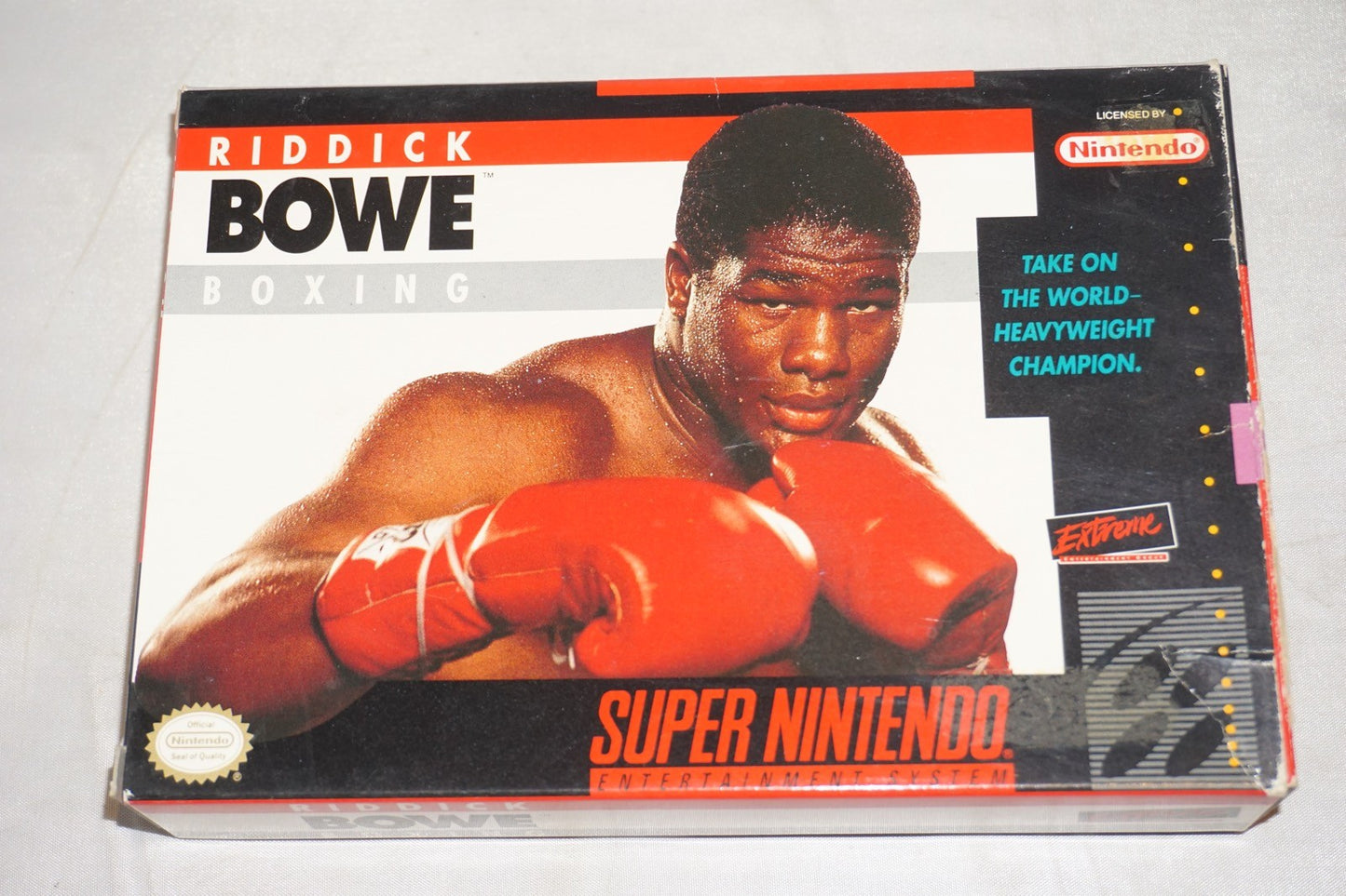 Riddick Bowe Boxing (Super Nintendo SNES) Complete in Box CIB
