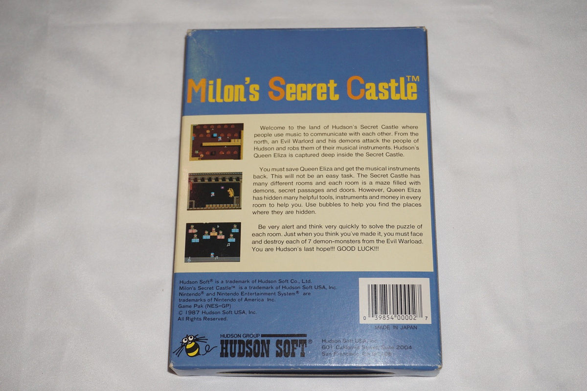 Milon's Secret Castle (Nintendo NES) Complete in Box CIB