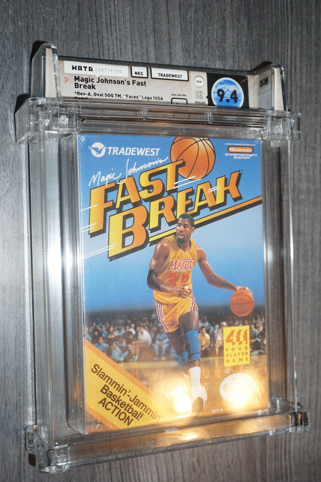 Magic Johnson's Fast Break (Nintendo NES) WATA 9.4 A+ NEW Factory Sealed