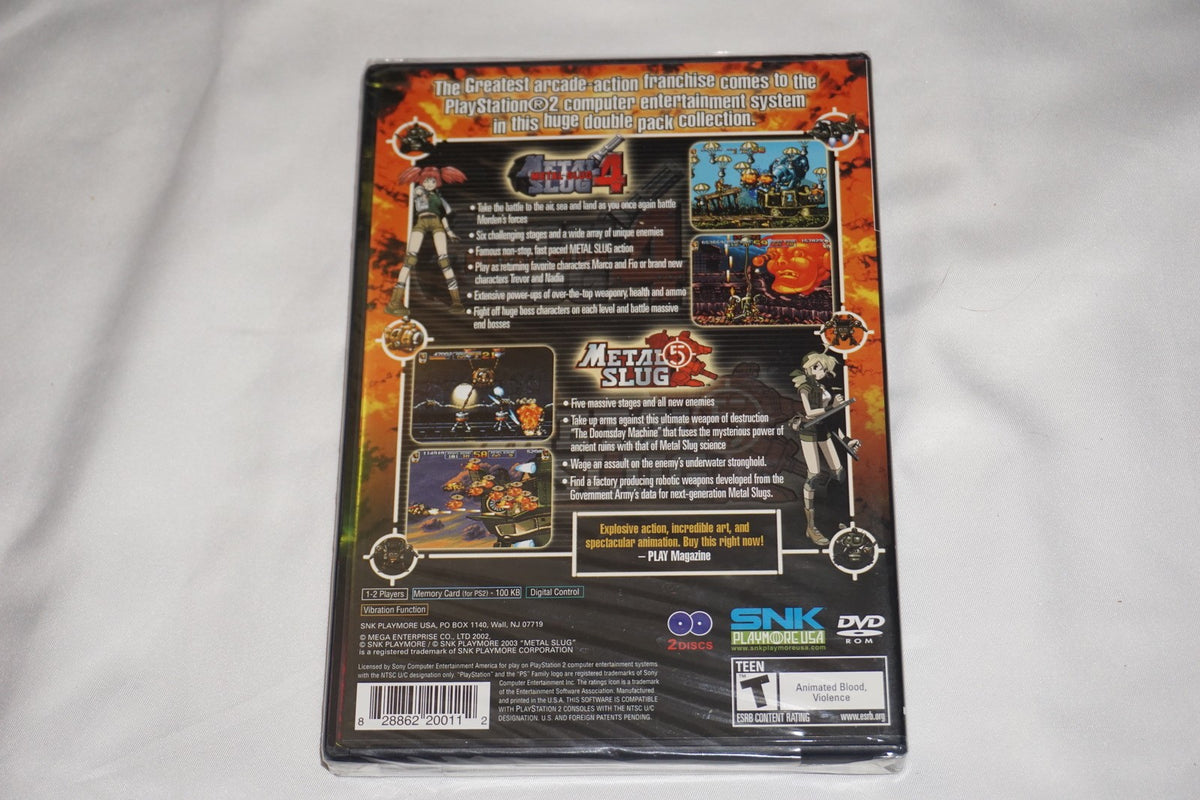 Metal Slug 4/5 (Sony Playstation 2 ps2) NEW Sealed