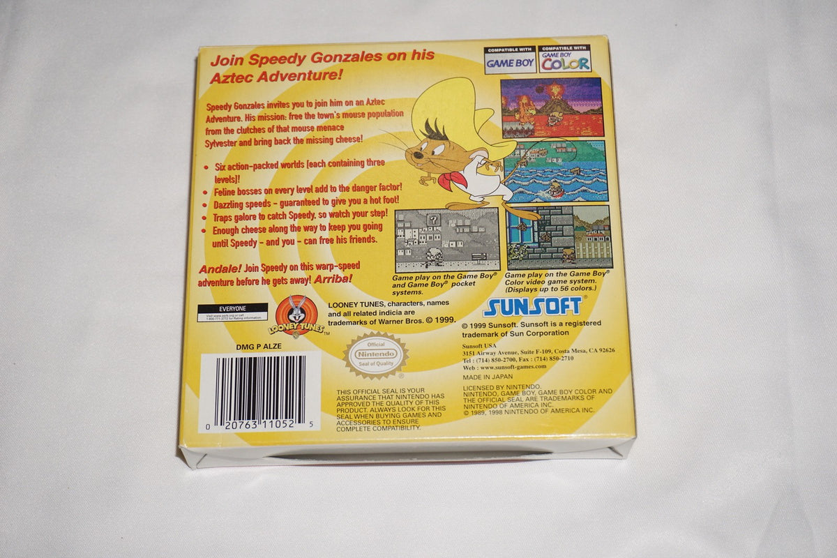 Speedy Gonzales Aztec Adventure (Game Boy Color Gameboy) Complete in Box CIB