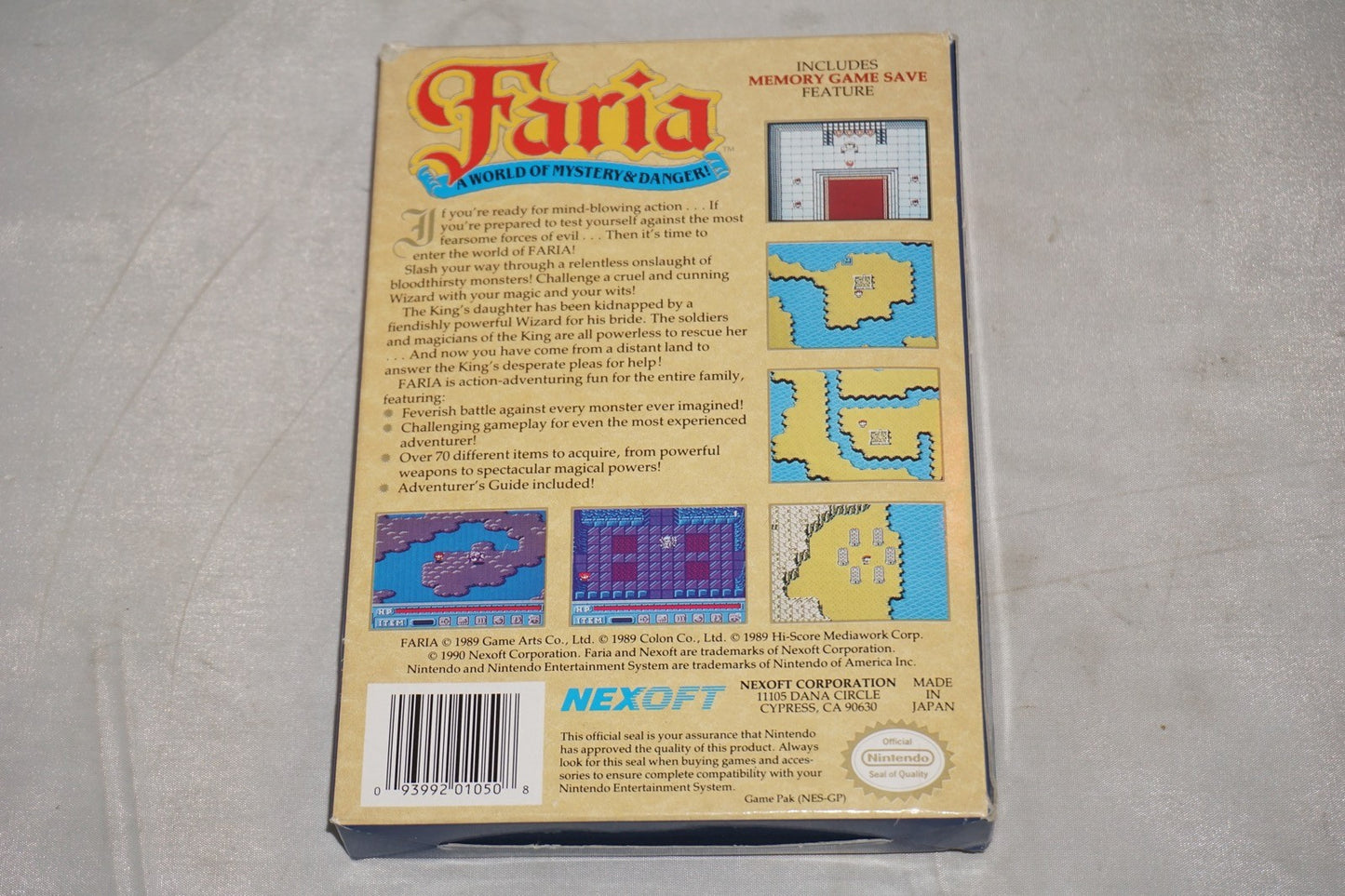 Faria (Nintendo NES) Complete in Box CIB