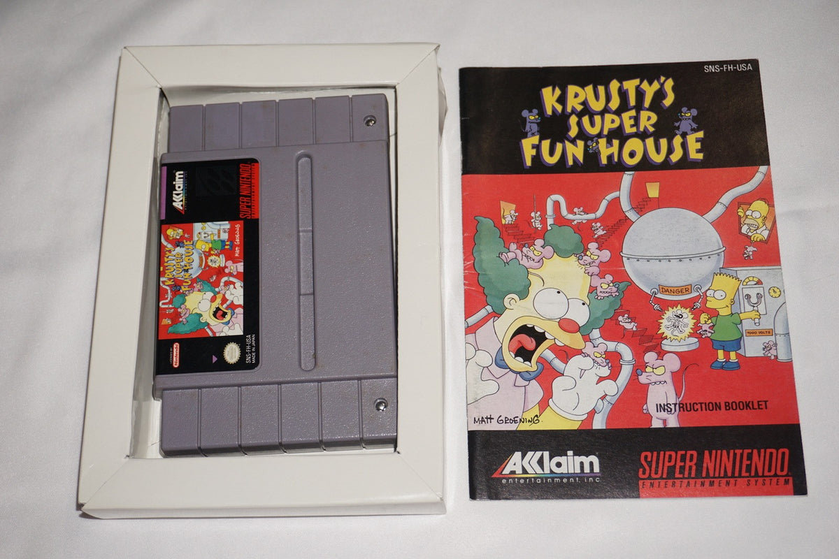 Krusty's Super Fun House (Super Nintendo SNES) Complete in Box CIB