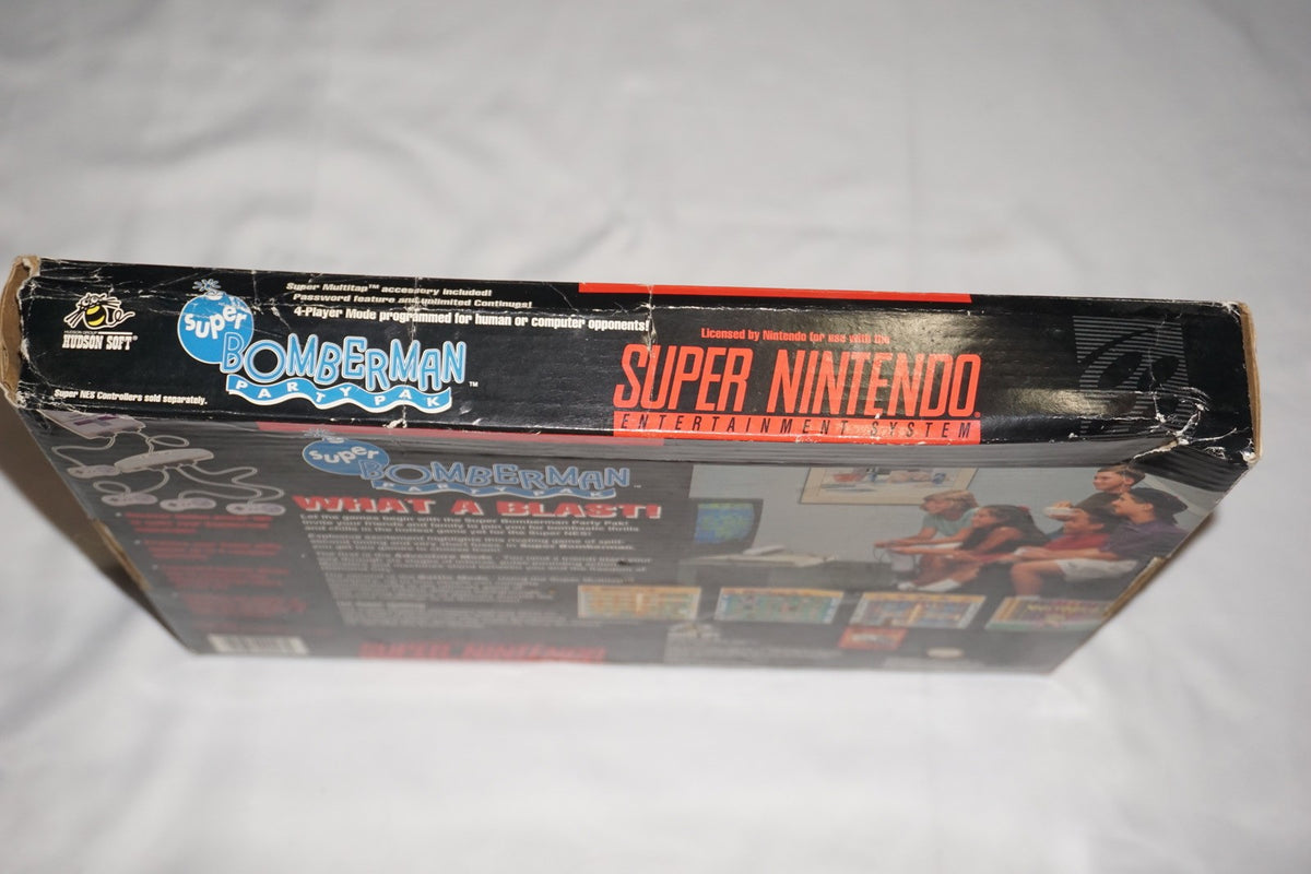 Super Bomberman Party Pak (Super Nintendo SNES) Complete in Box CIB