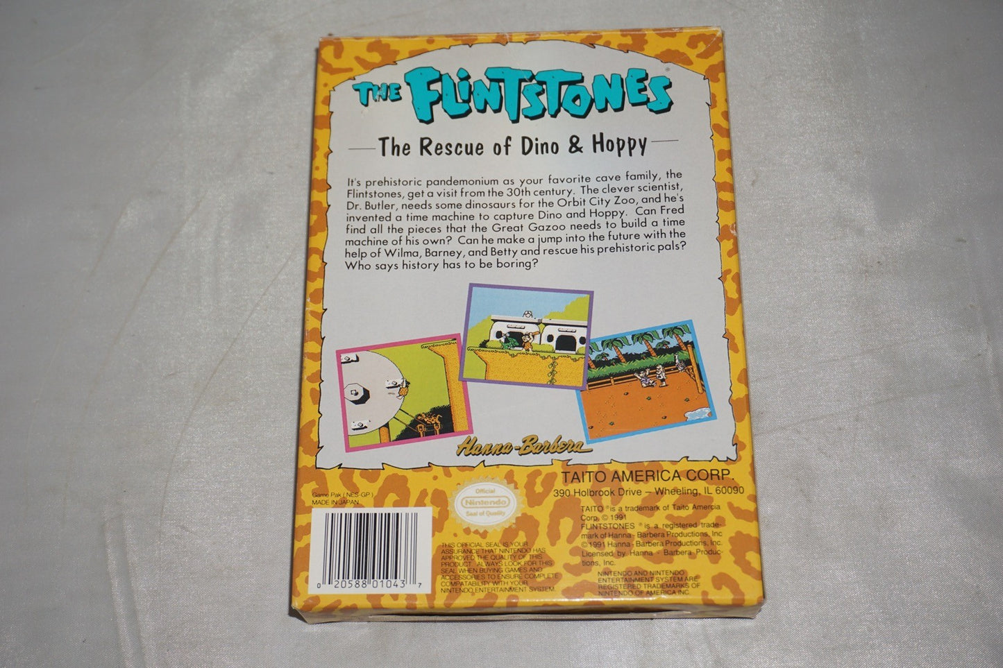 Flintstones The Rescue of Dino and Hoppy (Nintendo NES) Complete in Box CIB