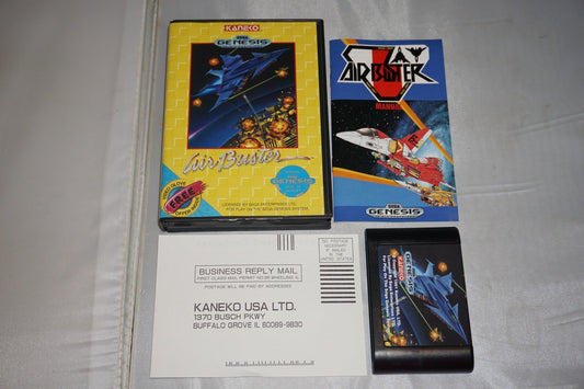 Air Buster (Sega Genesis) Complete w/ Glove Promo Card CIB