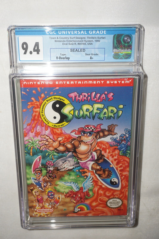 Thrilla’s Surfari (Nintendo NES) CGC 9.4 A+ NEW Sealed