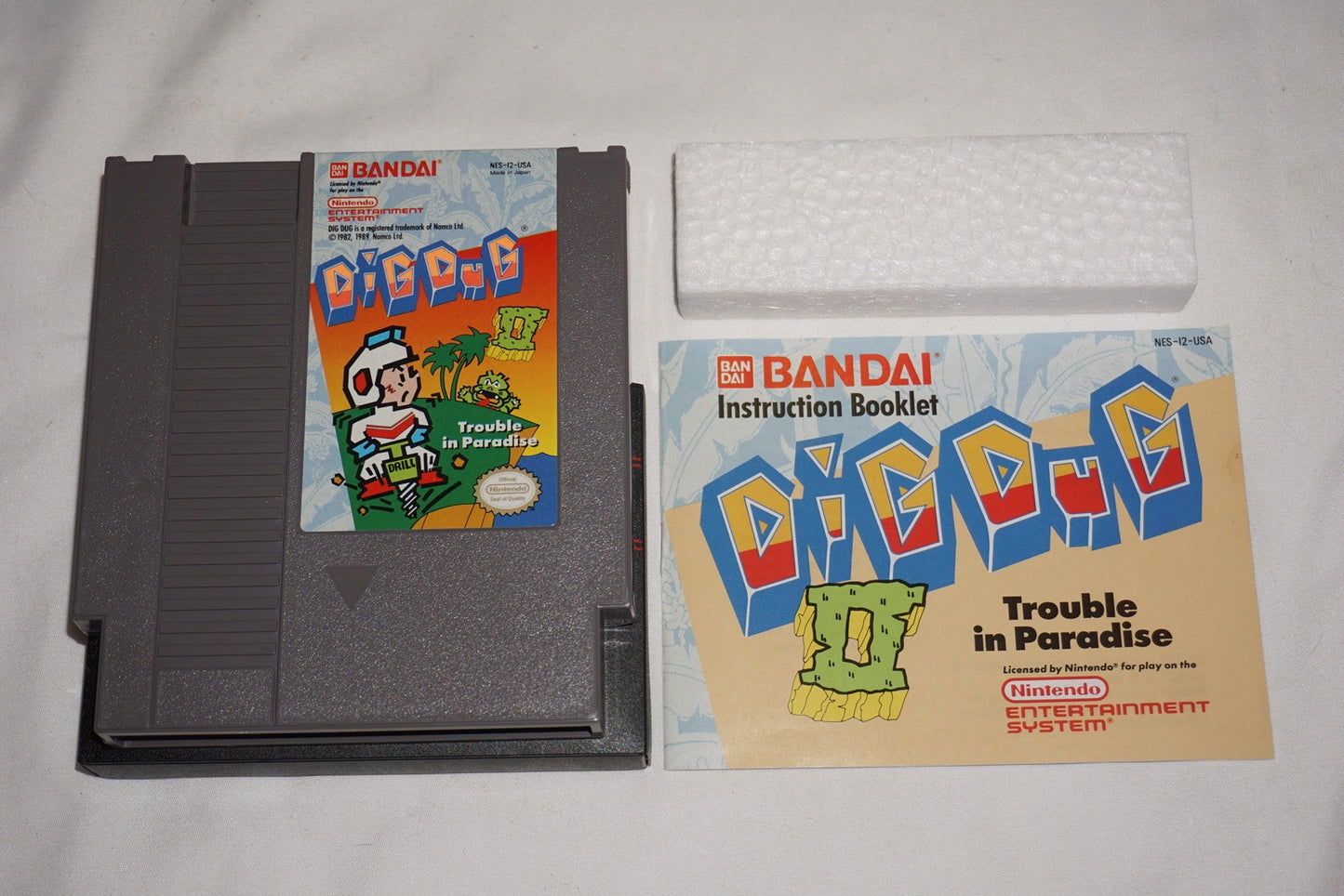Dig Dug II 2 (Nintendo NES) Complete in Box CIB