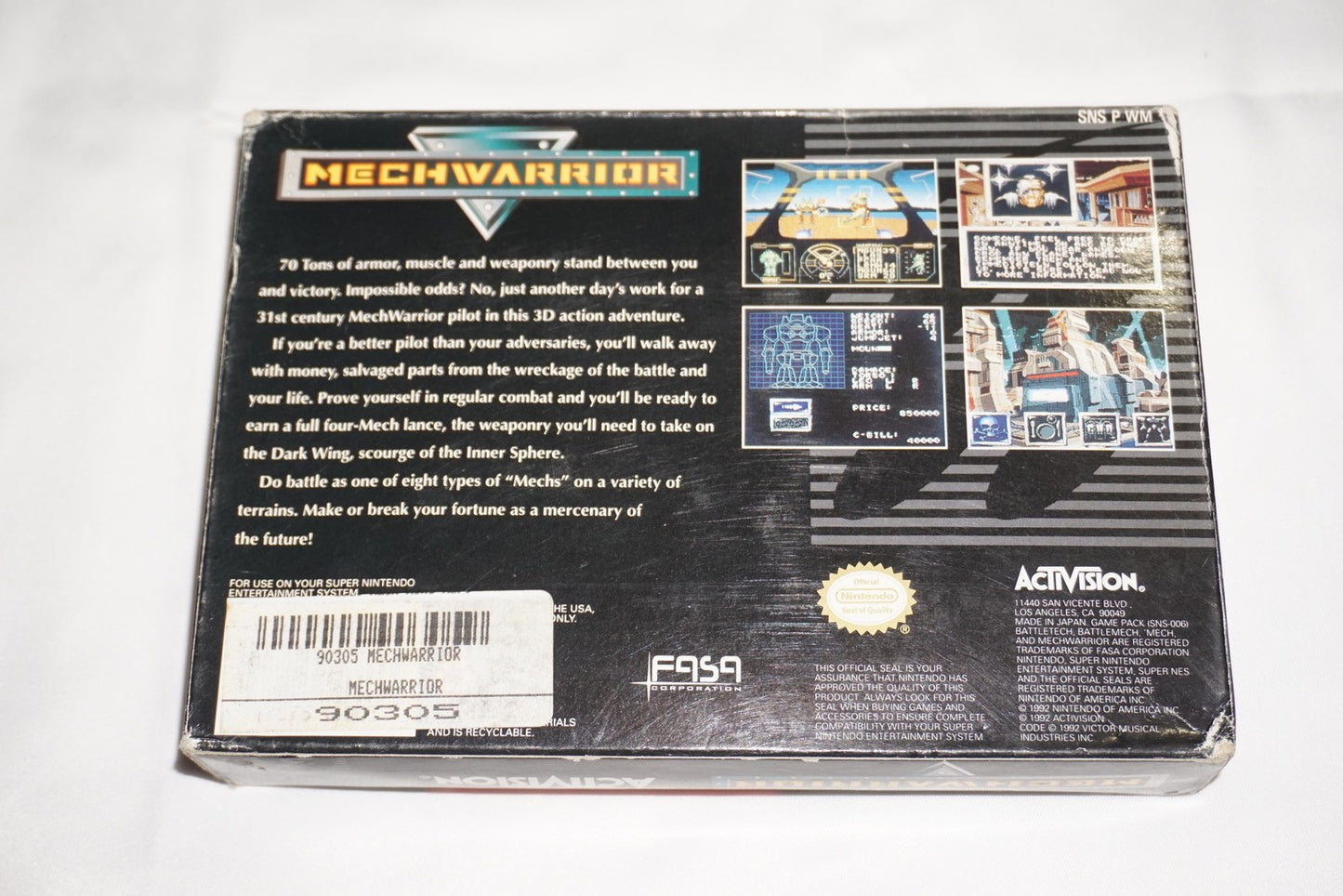 Mechwarrior (Super Nintendo SNES) Complete in Box w/ Reg CIB
