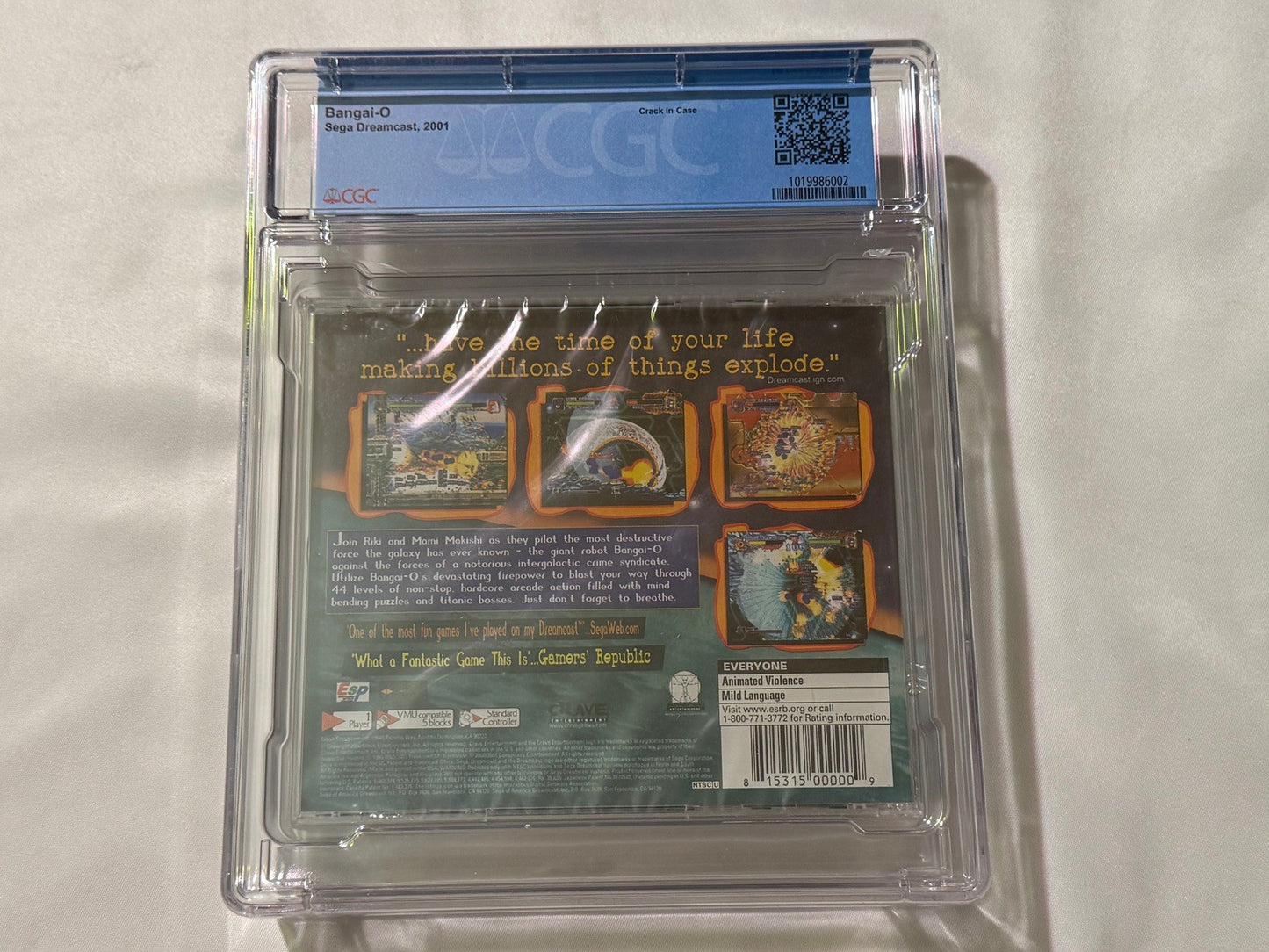 Bangai O (Sega Dreamcast) NEW Sealed CGC 8.5 B+