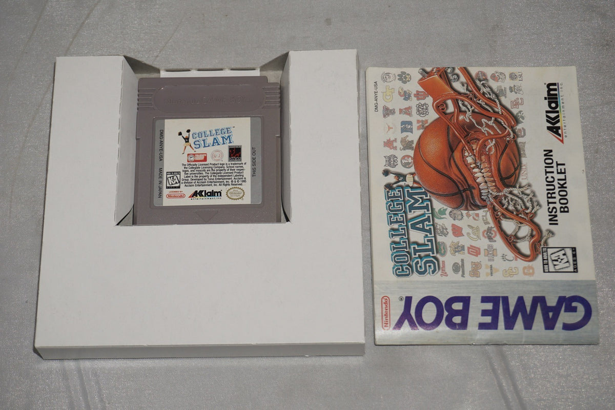 College Slam (Nintendo Gameboy Game Boy GB) Complete CIB Authentic