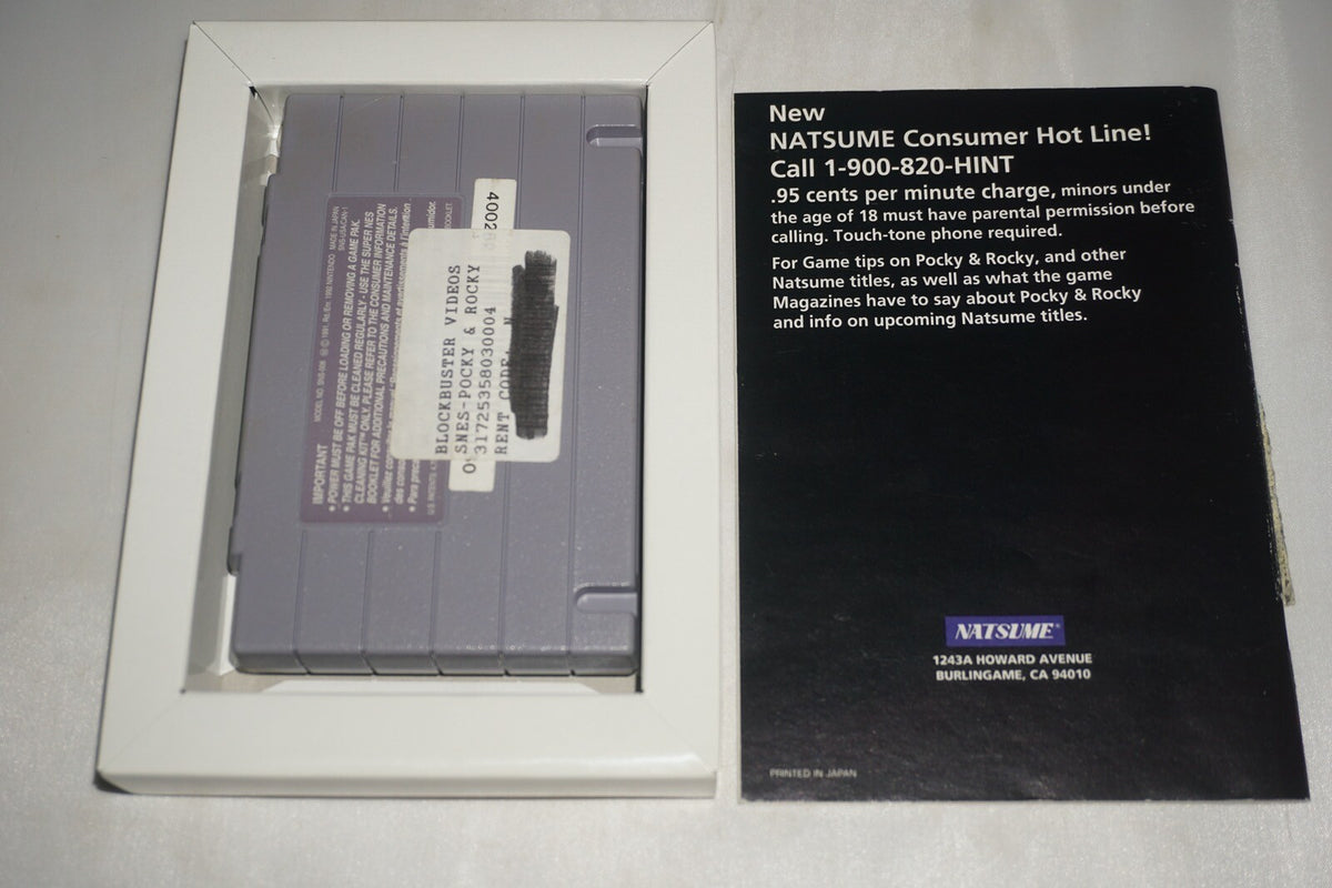 Pocky & Rocky 1 (Super Nintendo SNES) Complete in Box CIB