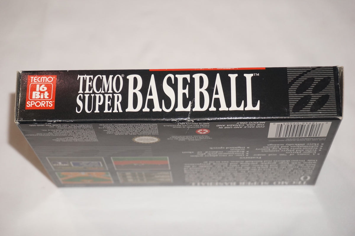 Tecmo Super Baseball (Super Nintendo SNES) Complete in Box CIB