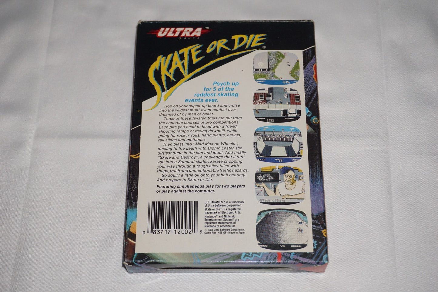 Skate or Die 1 (Nintendo NES) Complete in Box CIB