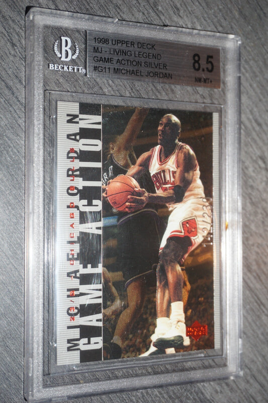1998 Upper Deck Mj Living Legend Game Action Silver #G11 Michael Jordan BGS 8.5