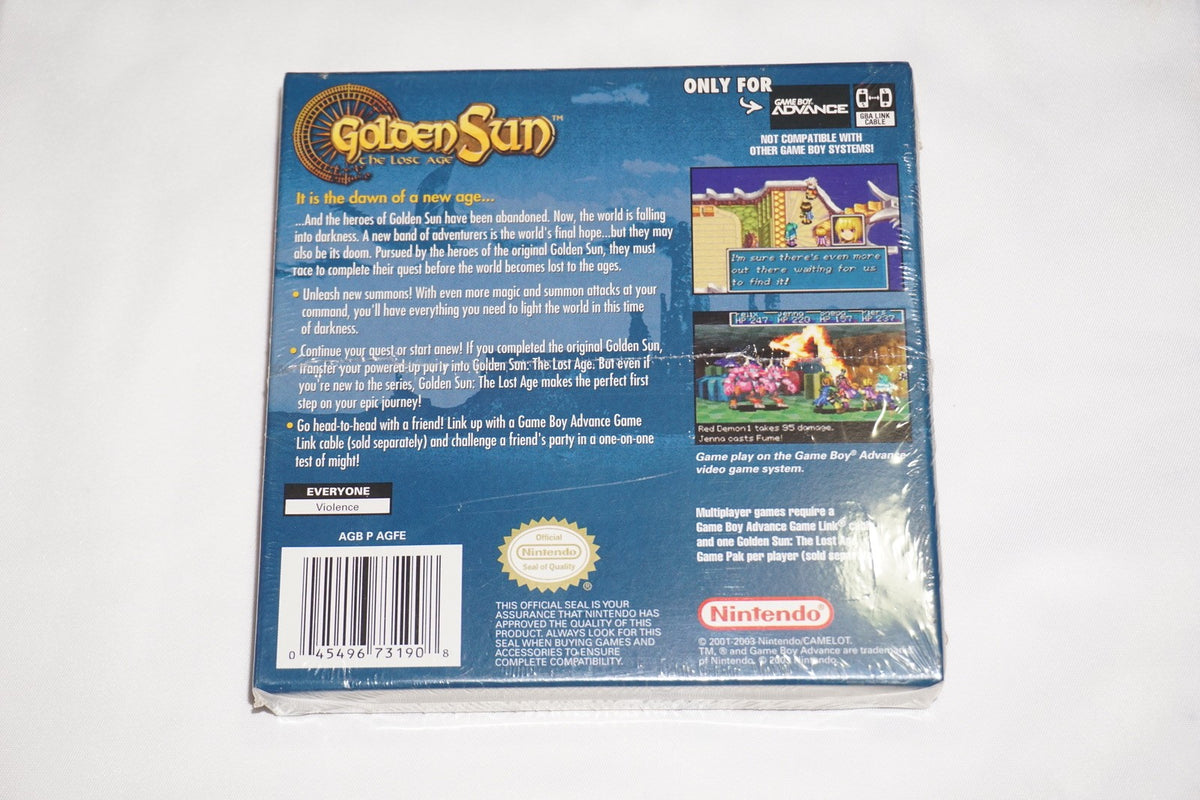 Golden Sun Lost Age (Gameboy Advance Game Boy GBA) NEW Sealed