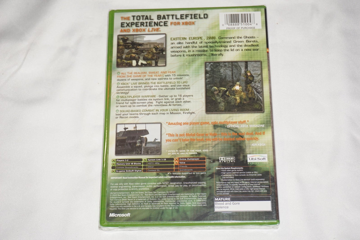 Tom Clancy’s Ghost Recon Original (Microsoft Xbox) NEW Sealed