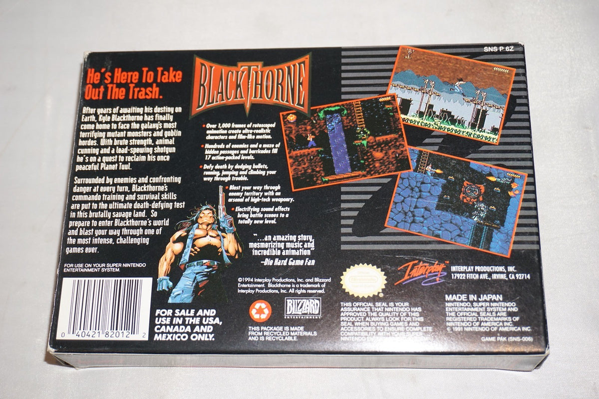 Blackthorne (Super Nintendo SNES) Complete in Box w/ Reg Card CIB