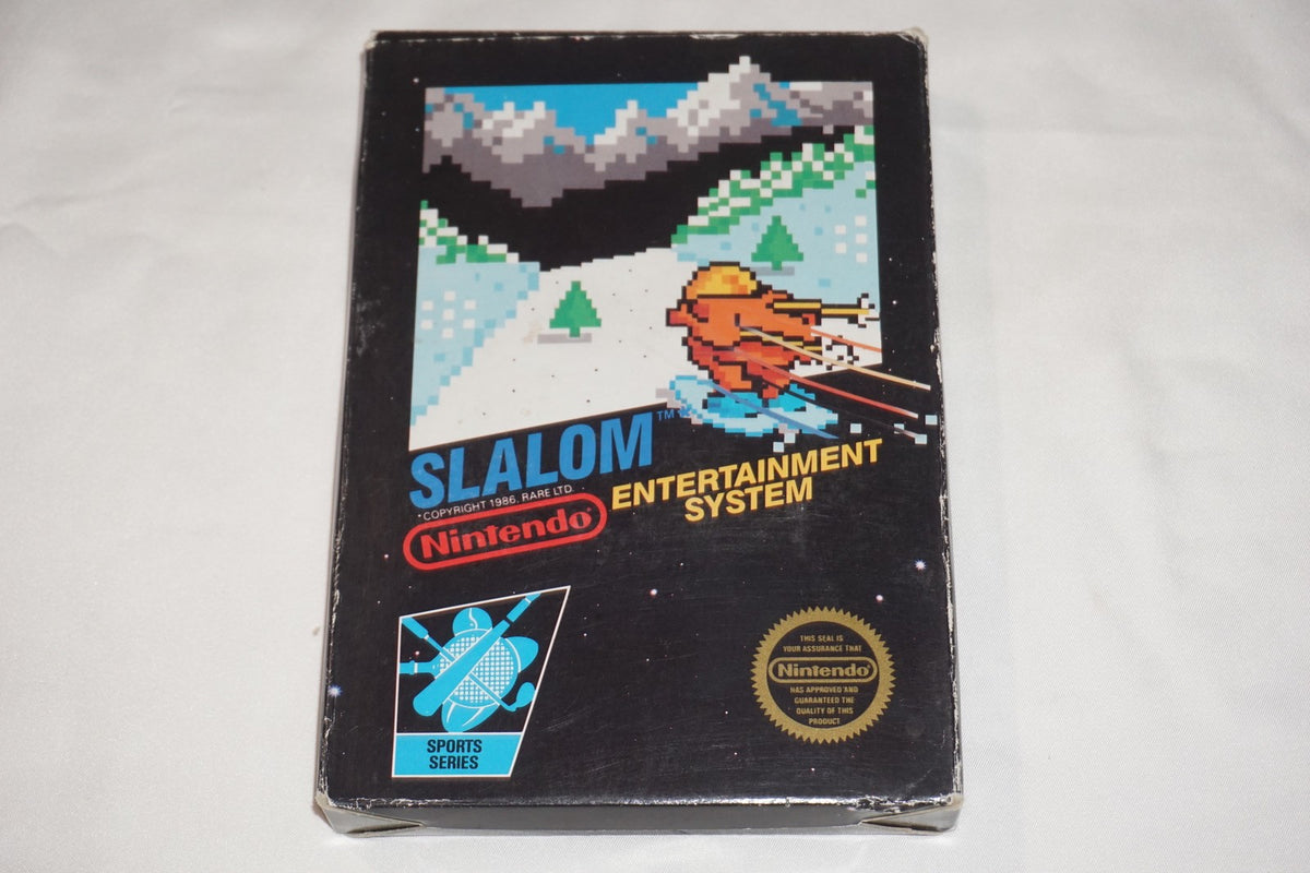 Slalom Hangtab 5 Screw (Nintendo NES) Complete in Box CIB