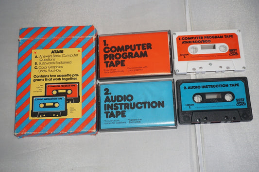 Atari Computer Program Tape + Audio Instruction (Atari 2600) Complete In Box